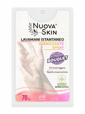 Nuova Skin Lavamani Istantaneo Igienizzante Spray al Profumo Bouquet 45ml