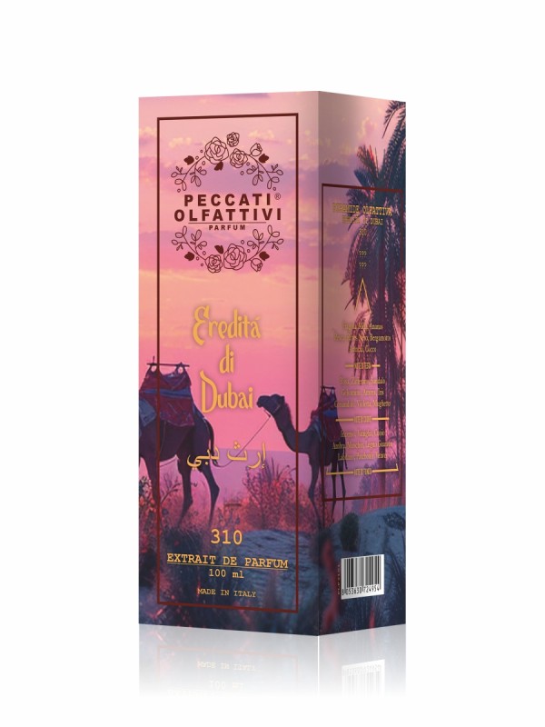 Peccati Olfattivi Eredità di Dubai 310 NICHES 100ml EXTRAIT DE PARFUM