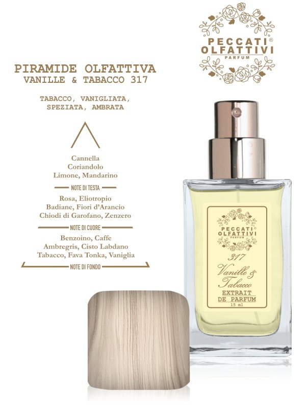 Peccati Olfattivi Vanille & Tabacco 317 NICHES 15ml EXTRAIT DE PARFUM