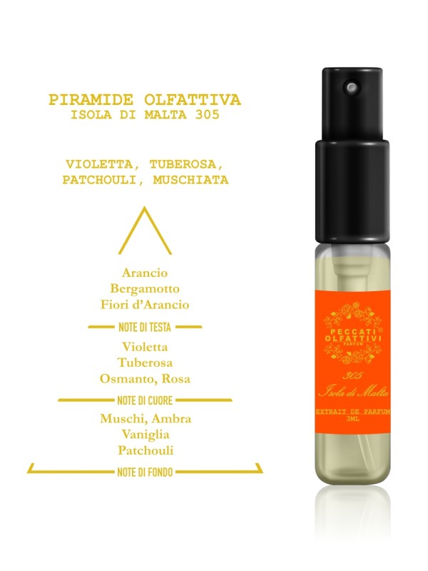 Peccati Olfattivi Isola di Malta 305 NICHES 3ml EXTRAIT DE PARFUM