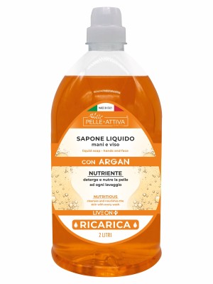 Pelle Attiva Sapone Mani e Viso con Argan - Ricarica da 2 Litri