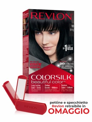 Revlon ColorSilk Colarazione Permanente Nr. 10 Nero + Specchio/Pettine in omaggio